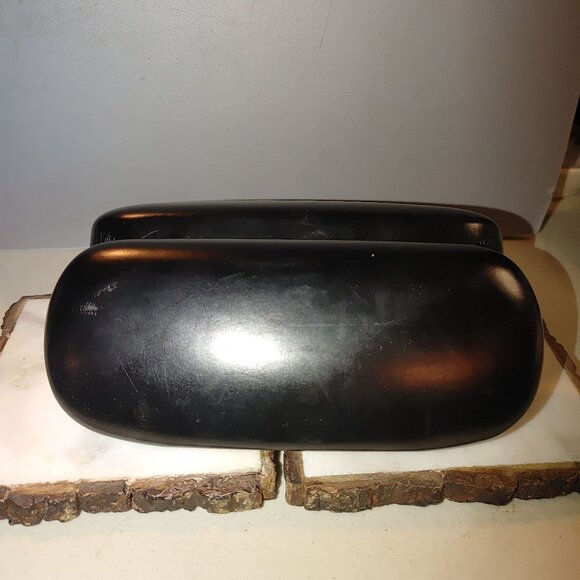 Salvatore Ferragamo Black w/Silver Eyeglasses Case Hard Clamshell Sunglass Case - Picture 3 of 7